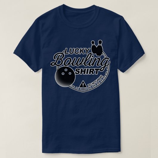 T-shirt Lucky Bowling Ne Pas Laver Hilarié (Design devant)