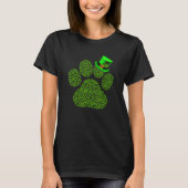 T-shirt Lucky Carlin Paw Chien Chat Shamrock irlandais St  (Devant)