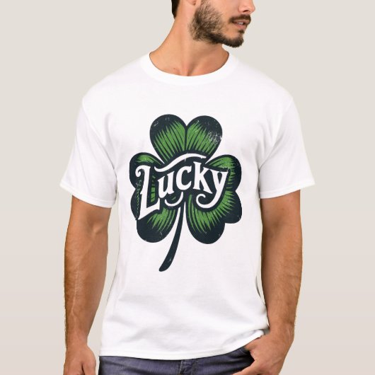 T-shirt Lucky Charm Clover St Patrick's Day (Devant)