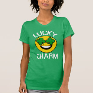 T-shirt Lucky Charm Emoji Shamrock Jour de la Saint Patric