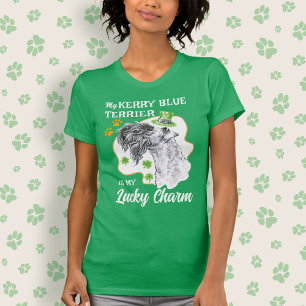 T-shirt Lucky Charm Kerry Blue Terrier Fun Amoureux des ch