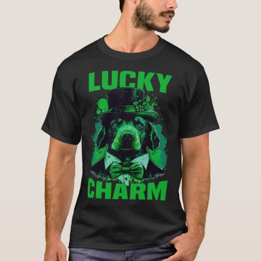 T-shirt Lucky Charm Saint Patrick s Chien Graphisme (Devant)