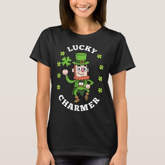T-shirt Lucky Charmer Leprechaun Shamrock St Patricks Day  (Devant)