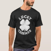 T-shirt Lucky Charmer Lucky Clover St Patrick's Day Mens W (Devant)