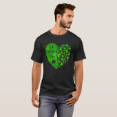 T-shirt Lucky Clover Heart Happy St.Patrick's Day Clover L (Devant entier)