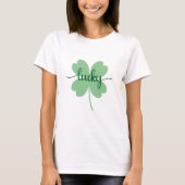 T-shirt Lucky Clover Script St. Patrick’s Day Tee        (Devant)