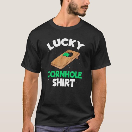 T-shirt Lucky Cornhole Team Bean Bag Cornho (Devant)