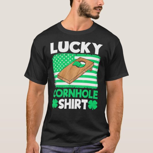 T-shirt Lucky Cornhole Team Bean Bag Cornhole (Devant)