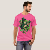 T-shirt Lucky Dancing St Patrick'S Day Shamrock Leprechaun (Devant entier)