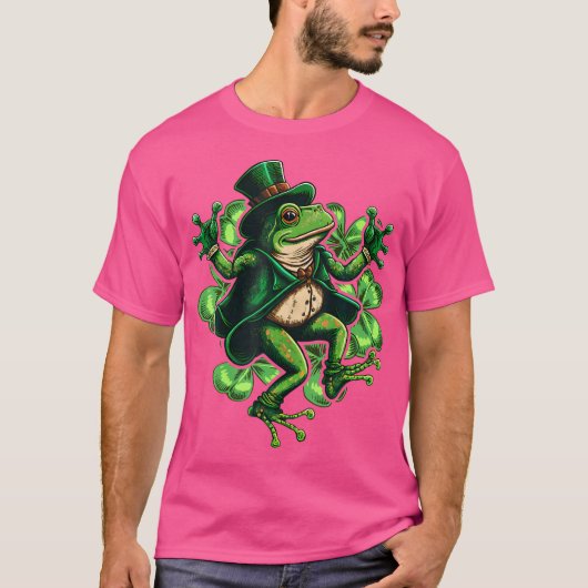 T-shirt Lucky Dancing St Patrick'S Day Shamrock Leprechaun (Devant)