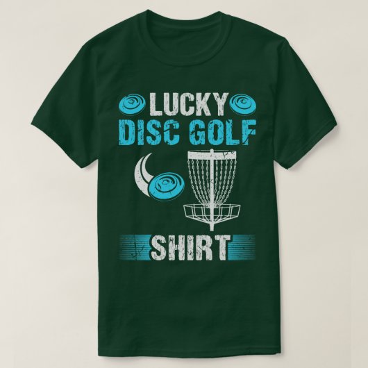 T-shirt Lucky Disk Golf Panier Frisbee Golf (Design devant)