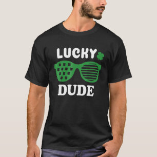 T-shirt Lucky Dude St Patrick's Day Lunettes de soleil ave