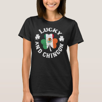 T-shirt Lucky Et Chingon Mexicain Irlandais Cinco De Mayo