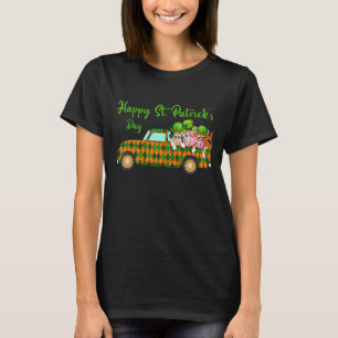 T-shirt Lucky Farm Animaux Happy St Patrick's Day Truck Gr