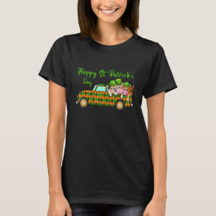T-shirt Lucky Farm Animaux Happy St Patrick's Day Truck Gr