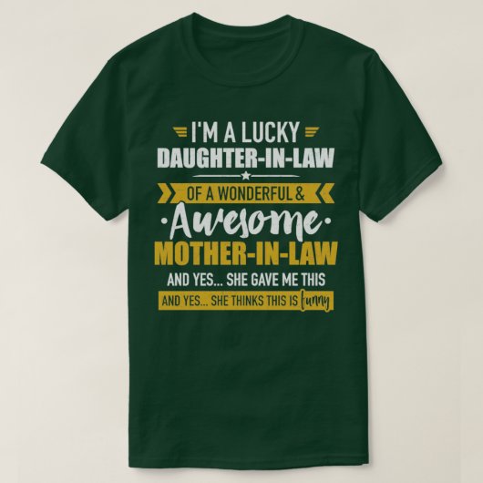 T-shirt Lucky fille de belle-mère (Design devant)