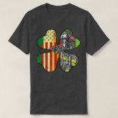 T-shirt Lucky Firefighter Four Leaf Clover St patrick Da (Design devant)
