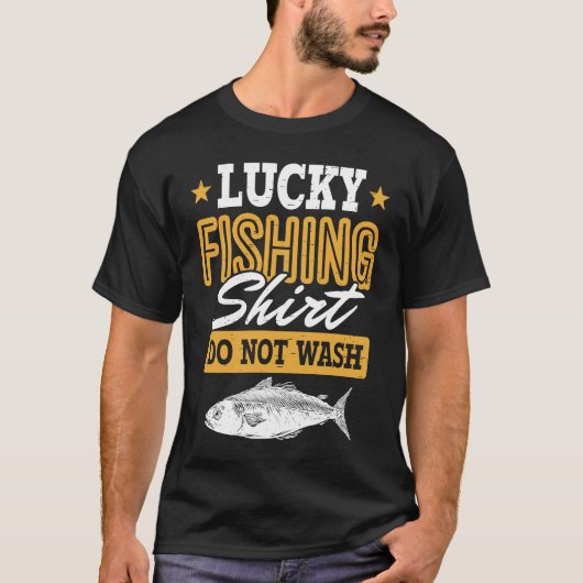 T-shirt Lucky Fishing  for Fish Hunter and Fisherman  13 (Devant)