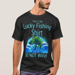 T-shirt Lucky Fishing graphique Ne pas laver le design Fat