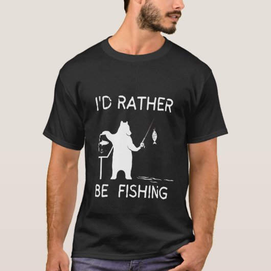 T-shirt Lucky Fishing  I'd Just Rather Be Fishing (Devant)