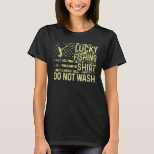 T-shirt Lucky Fishing Ne Pas Laver Meilleur Pêcheur Jamais