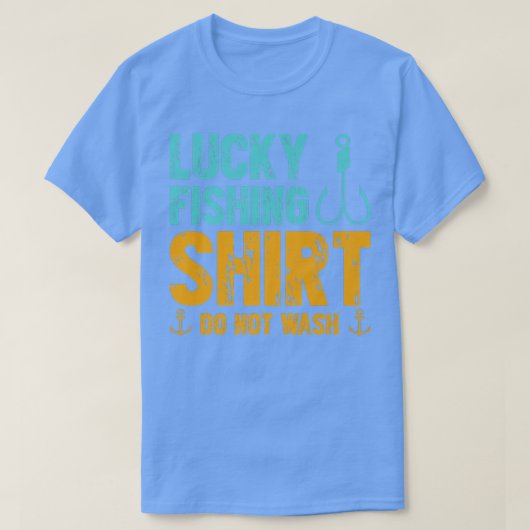 T-shirt Lucky Fishing Ne pas laver Premium (Design devant)