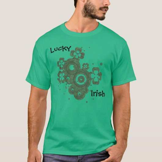 T-shirt Lucky Four Leaf Clover - Lucky Irish (Devant)
