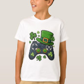 T-shirt Lucky Gamer St Patrick's Day Video Game Controller (Devant)