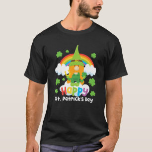 T-shirt Lucky Gnome Jour de la Saint Patrick Lucky Horsesh