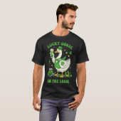 T-shirt Lucky Goose On The Loose St Patrick's Day (Devant entier)