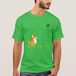 T-shirt Lucky Green Corgi Chien Pour Amoureux des chiens S