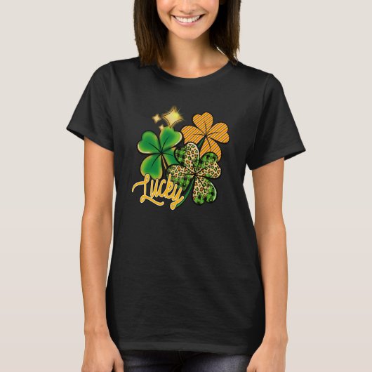 T-shirt Lucky Green Irish Plaid Shamrock St Patrick's Day (Devant)