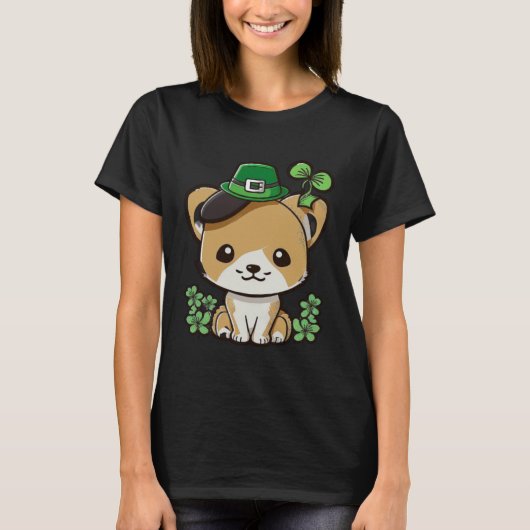 T-shirt Lucky Green Proud Irish St Patricks Day Cat 1 (Devant)