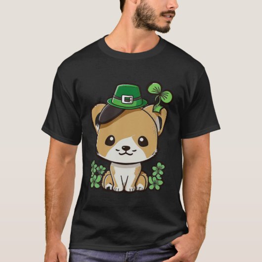 T-shirt Lucky Green Proud Irish St Patricks Day Cat 1 (Devant)