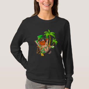 T-shirt Lucky Irish Leprechaun Hawaiian Surfing St Patrick