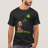 T-shirt Lucky Irish Setter Chig Shamrock St Patrick's Day (Devant)