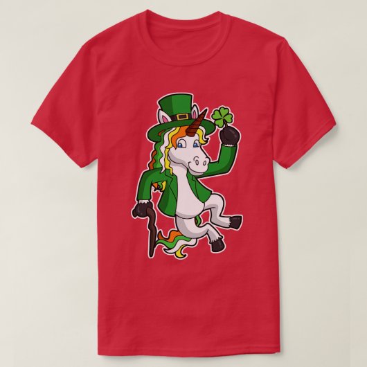 T-shirt Lucky Irish Unicorn Jour de la Saint Patrick talon (Design devant)