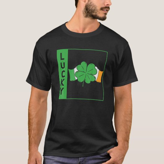 T-shirt Lucky Leprechaun Irlandais Clover St Patrick's Day (Devant)