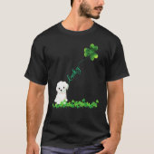T-shirt Lucky Maltese Chien Shamrock St Patrick Jour T Pou (Devant)