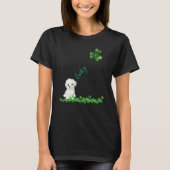 T-shirt Lucky Maltese Dog Shamrock St Patrick Day For Wome (Devant)