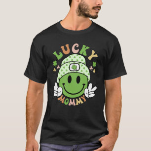 T-shirt Lucky Maman Smile Happy Face St patrick de mème