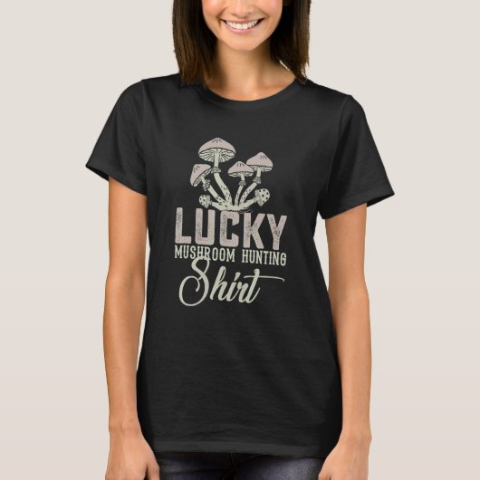 T-shirt Lucky Mushroom Hunting    Mushroom hunter (Devant)