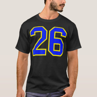 T-shirt Lucky Numéro #26 Jers de fans de Joueur de sport b
