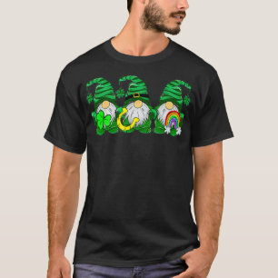 T-shirt Lucky Rainbow Gnome Happy St Patrick's Day Kids Wo