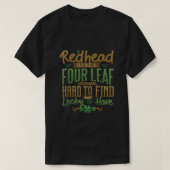 T-shirt Lucky Redhead St Patrick jour Vert Shamrock irland (Design devant)