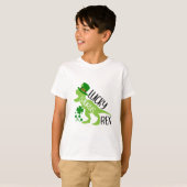 T-shirt Lucky Saurus Rex - Dinosaure de la Saint Patrick (Devant entier)