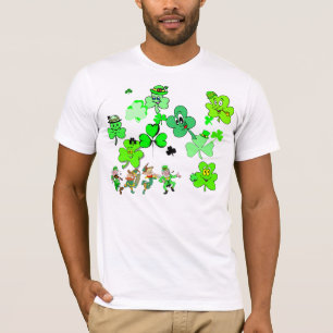 T-shirt Lucky Shamrock et Dancing Leprechauns Tee