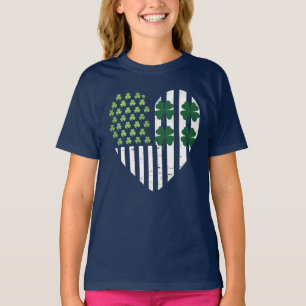 T-shirt Lucky Shamrock Heart St. Patrick's Day Irish Pride