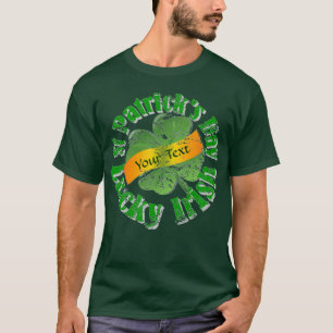 T-shirt Lucky shamrock personnalisé St Patrick's
