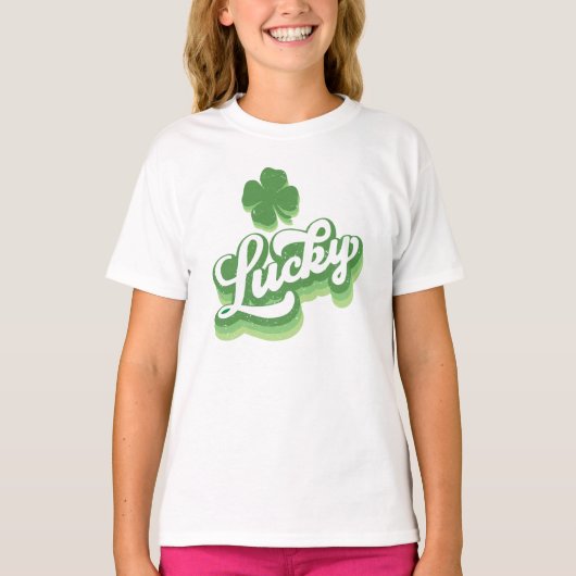 T-shirt Lucky Shamrock St Patrick's Day Irish (Devant)